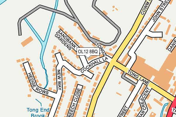 OL12 8BQ map - OS OpenMap – Local (Ordnance Survey)