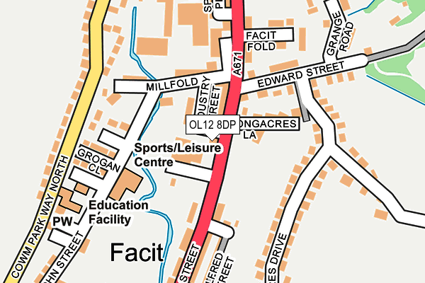 Map of ROSSENDALE HOSPITALITY LTD at local scale