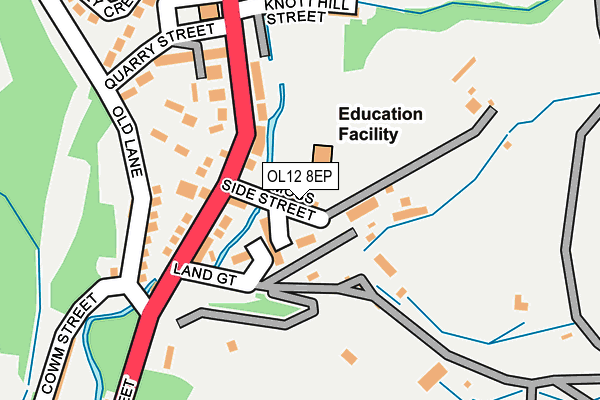 OL12 8EP map - OS OpenMap – Local (Ordnance Survey)