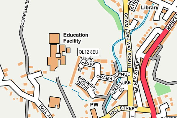 OL12 8EU map - OS OpenMap – Local (Ordnance Survey)