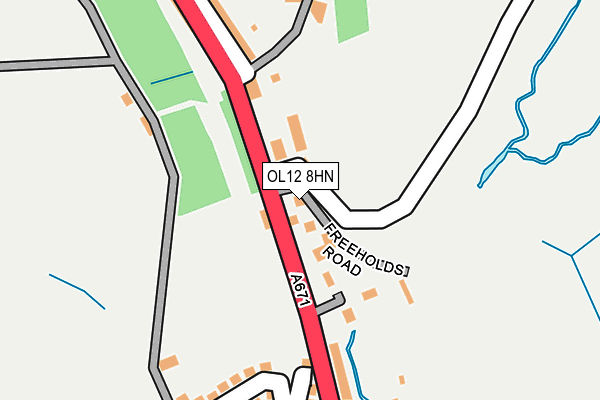 OL12 8HN map - OS OpenMap – Local (Ordnance Survey)