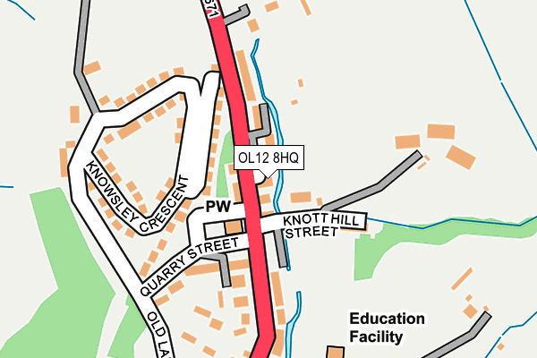 OL12 8HQ map - OS OpenMap – Local (Ordnance Survey)