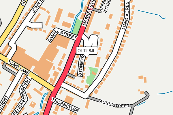 OL12 8JL map - OS OpenMap – Local (Ordnance Survey)