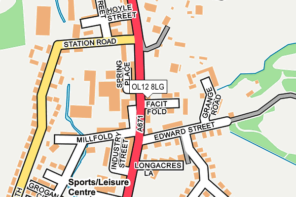 OL12 8LG map - OS OpenMap – Local (Ordnance Survey)