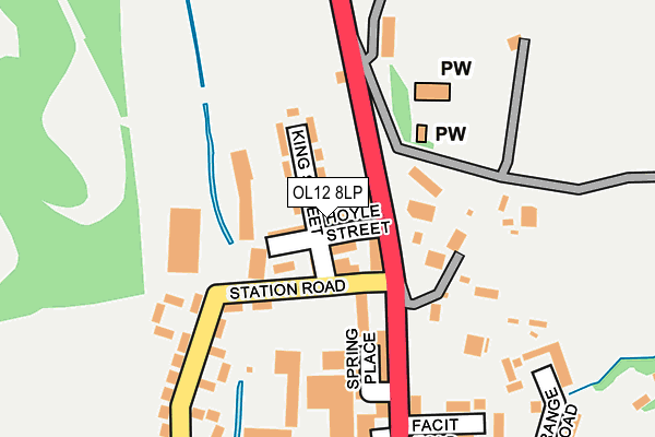OL12 8LP map - OS OpenMap – Local (Ordnance Survey)