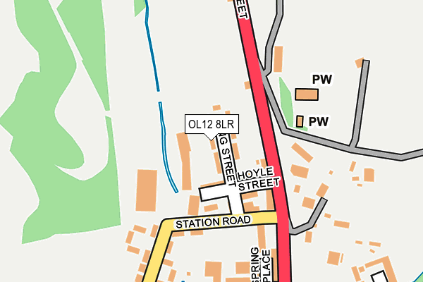 OL12 8LR map - OS OpenMap – Local (Ordnance Survey)