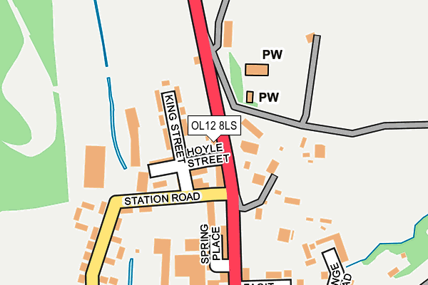 OL12 8LS map - OS OpenMap – Local (Ordnance Survey)