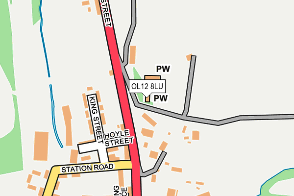 OL12 8LU map - OS OpenMap – Local (Ordnance Survey)