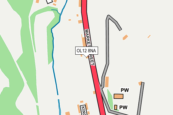 OL12 8NA map - OS OpenMap – Local (Ordnance Survey)