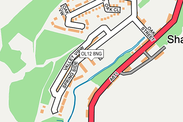 OL12 8NG map - OS OpenMap – Local (Ordnance Survey)