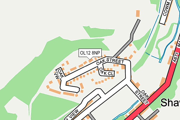 OL12 8NP map - OS OpenMap – Local (Ordnance Survey)