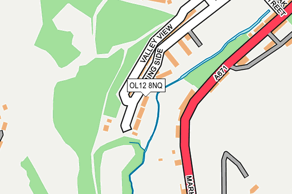 OL12 8NQ map - OS OpenMap – Local (Ordnance Survey)