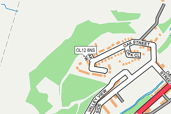 OL12 8NS map - OS OpenMap – Local (Ordnance Survey)