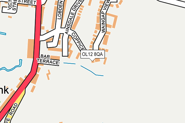 OL12 8QA map - OS OpenMap – Local (Ordnance Survey)