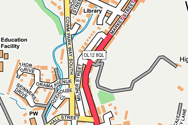 OL12 8QL map - OS OpenMap – Local (Ordnance Survey)