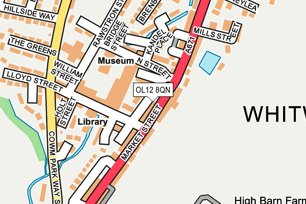 Map of ROSSENDALE HEALTH AND FITNESS LTD at local scale