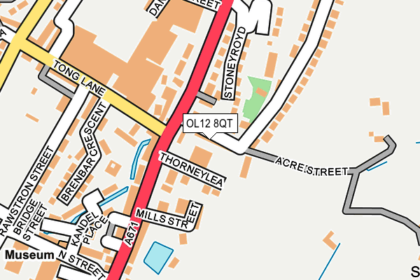 OL12 8QT map - OS OpenMap – Local (Ordnance Survey)