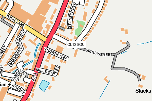 OL12 8QU map - OS OpenMap – Local (Ordnance Survey)