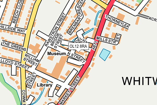 OL12 8RA map - OS OpenMap – Local (Ordnance Survey)