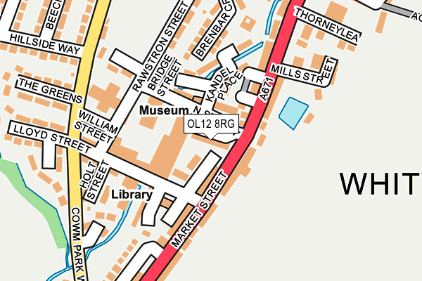 OL12 8RG map - OS OpenMap – Local (Ordnance Survey)