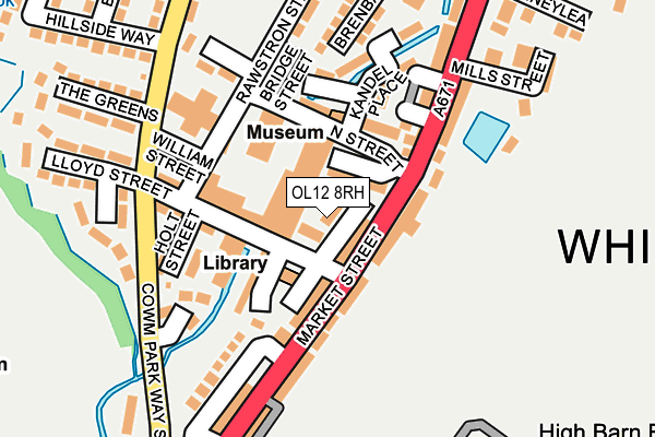 OL12 8RH map - OS OpenMap – Local (Ordnance Survey)