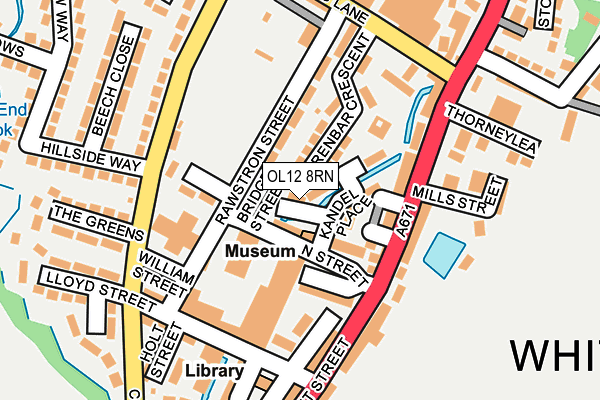 OL12 8RN map - OS OpenMap – Local (Ordnance Survey)