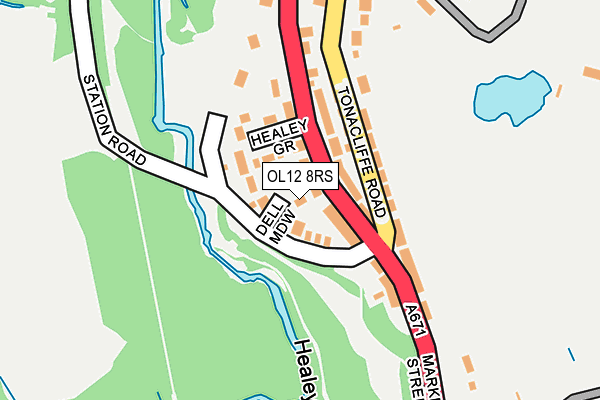 OL12 8RS map - OS OpenMap – Local (Ordnance Survey)