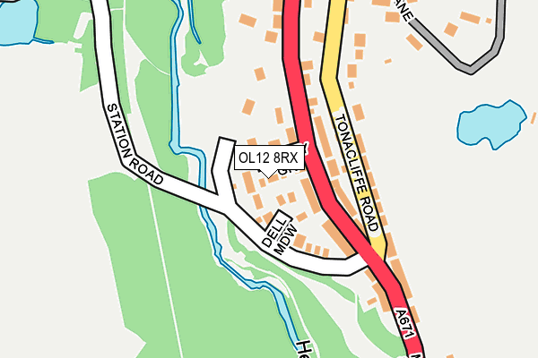 OL12 8RX map - OS OpenMap – Local (Ordnance Survey)