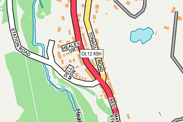 OL12 8SH map - OS OpenMap – Local (Ordnance Survey)