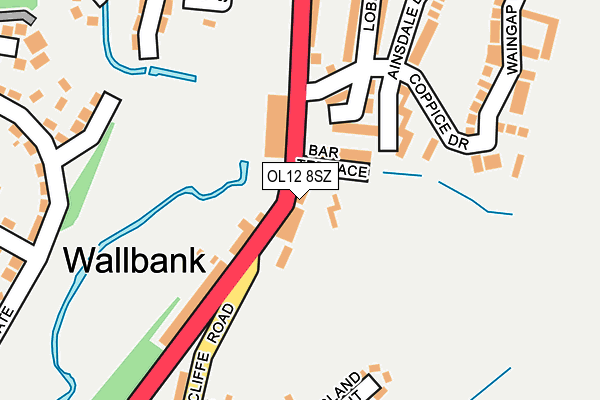 OL12 8SZ map - OS OpenMap – Local (Ordnance Survey)