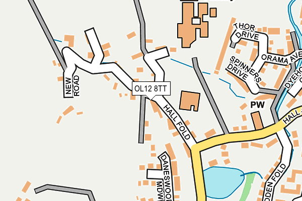 OL12 8TT map - OS OpenMap – Local (Ordnance Survey)
