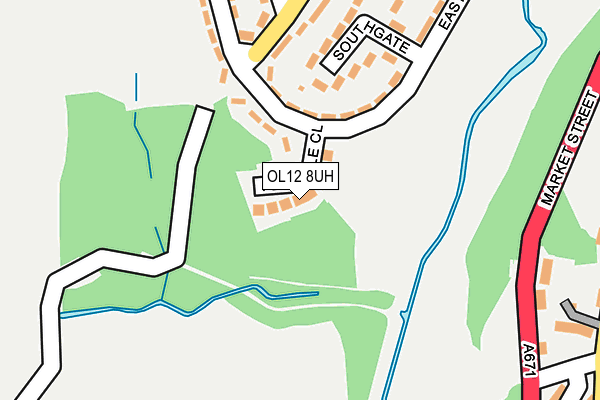 OL12 8UH map - OS OpenMap – Local (Ordnance Survey)