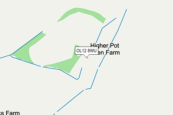 OL12 8WU map - OS OpenMap – Local (Ordnance Survey)