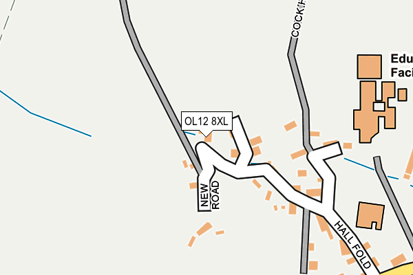 OL12 8XL map - OS OpenMap – Local (Ordnance Survey)