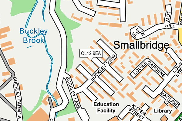 OL12 9EA map - OS OpenMap – Local (Ordnance Survey)