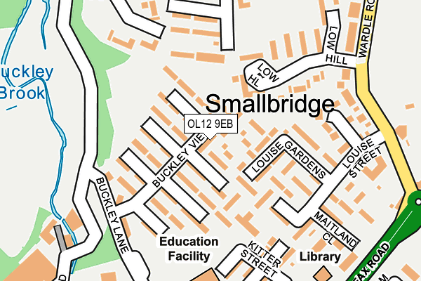 OL12 9EB map - OS OpenMap – Local (Ordnance Survey)