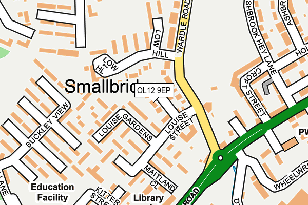 OL12 9EP map - OS OpenMap – Local (Ordnance Survey)