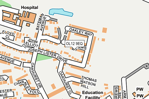 OL12 9EQ map - OS OpenMap – Local (Ordnance Survey)