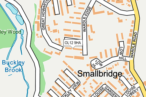 OL12 9HA map - OS OpenMap – Local (Ordnance Survey)