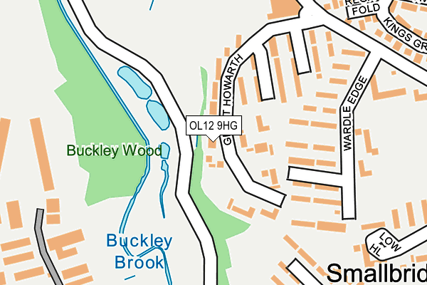 OL12 9HG map - OS OpenMap – Local (Ordnance Survey)