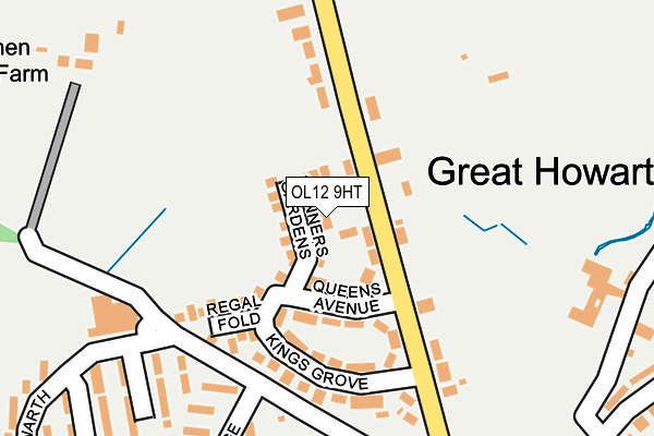 OL12 9HT map - OS OpenMap – Local (Ordnance Survey)