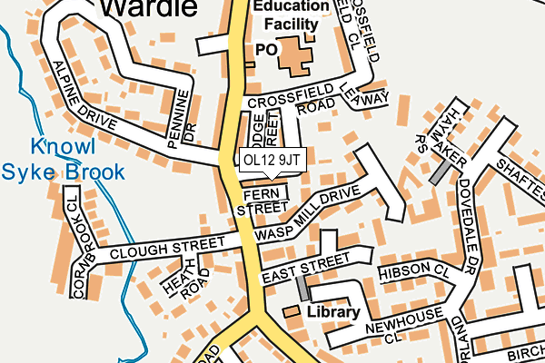 OL12 9JT map - OS OpenMap – Local (Ordnance Survey)