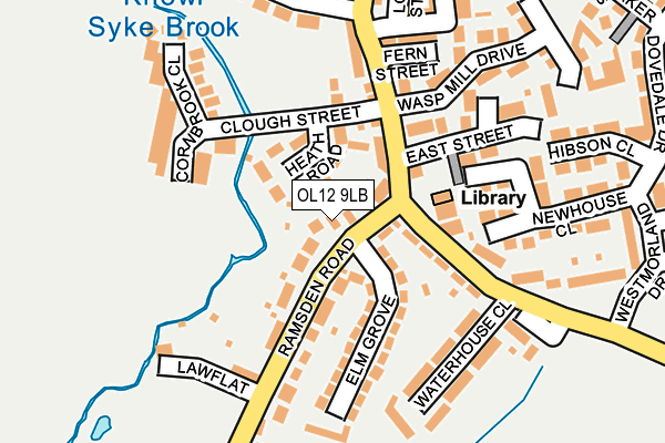 OL12 9LB map - OS OpenMap – Local (Ordnance Survey)