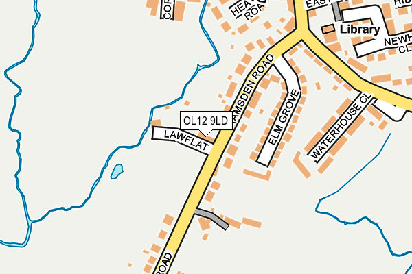 OL12 9LD map - OS OpenMap – Local (Ordnance Survey)