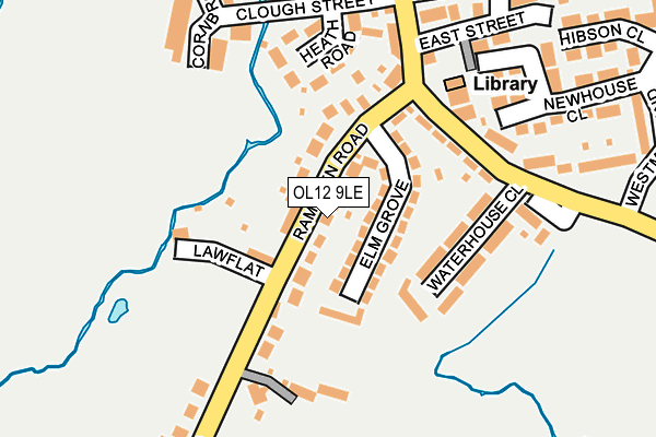 OL12 9LE map - OS OpenMap – Local (Ordnance Survey)