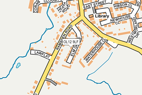 OL12 9LF map - OS OpenMap – Local (Ordnance Survey)