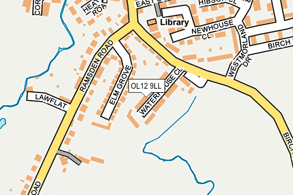 OL12 9LL map - OS OpenMap – Local (Ordnance Survey)
