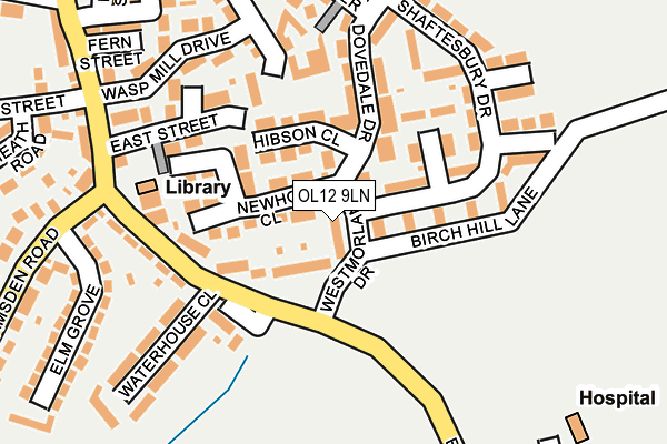 OL12 9LN map - OS OpenMap – Local (Ordnance Survey)