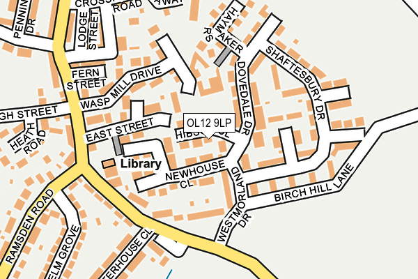 OL12 9LP map - OS OpenMap – Local (Ordnance Survey)