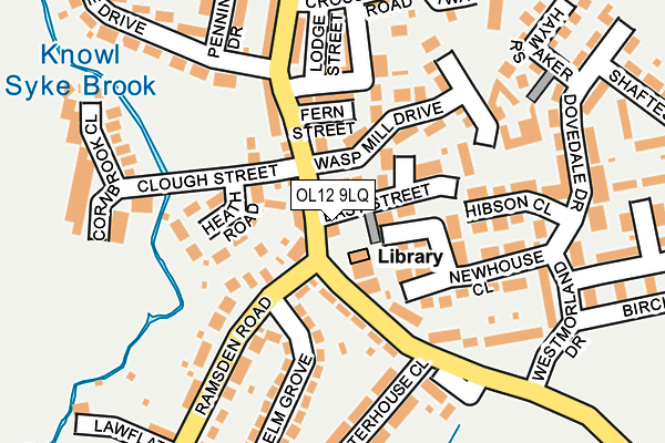 OL12 9LQ map - OS OpenMap – Local (Ordnance Survey)